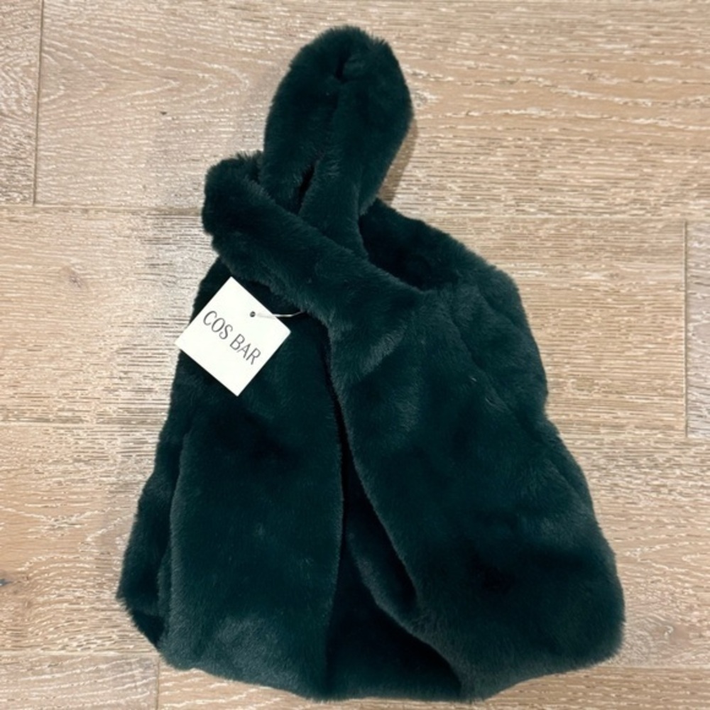 Faux Fur Mini Bag - Dark Green